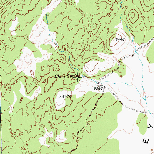 Topographic Map of Chris Spring, NV