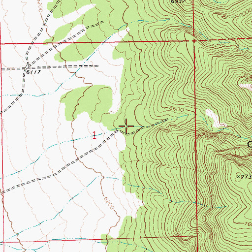 Topographic Map of Christmas Tree Canyon, NV