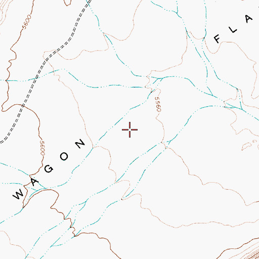 Topographic Map of Chuck Wagon Flat, NV