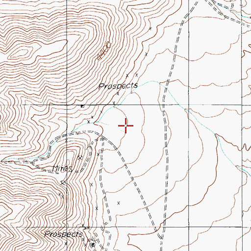 Topographic Map of Chuckwalla Canyon, NV
