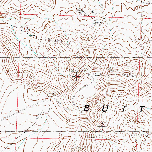 Topographic Map of Churchill Butte, NV