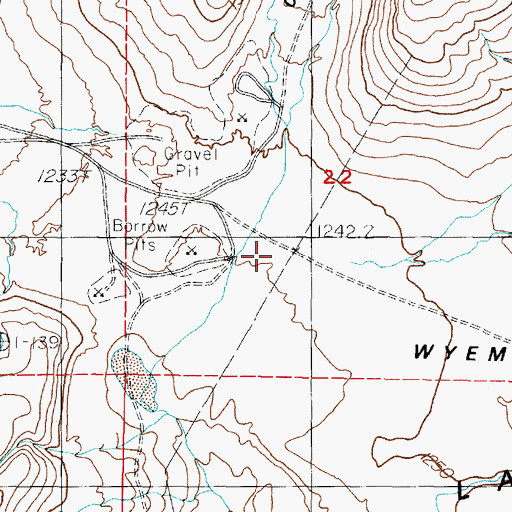 Topographic Map of Churchill Valley, NV