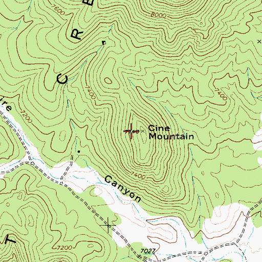 Topographic Map of Cine Mountain, NV