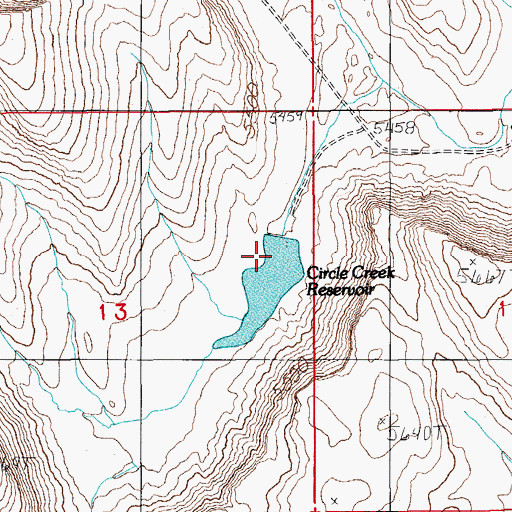 Topographic Map of Circle Creek Well, NV