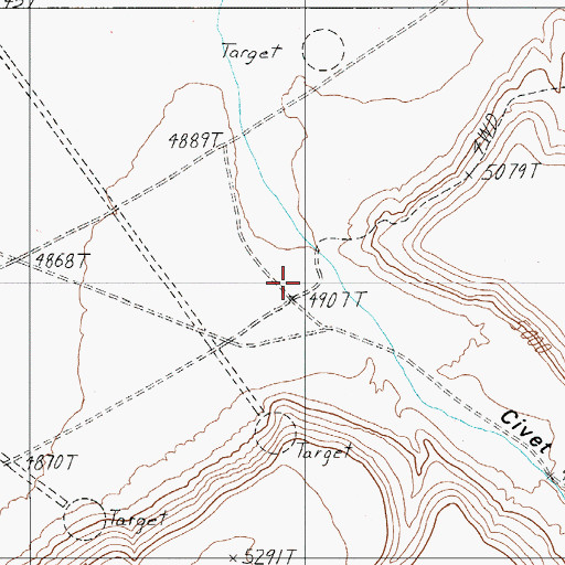 Topographic Map of Civet Cat Canyon, NV