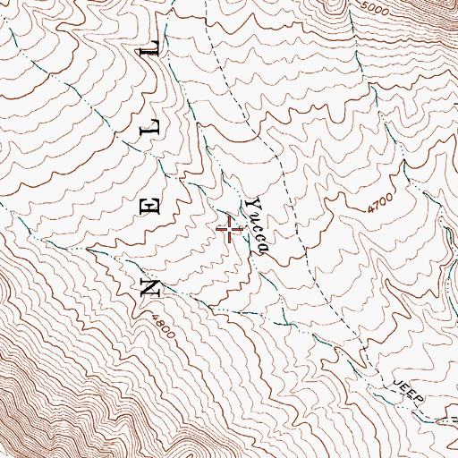 Topographic Map of Claim Canyon, NV