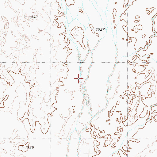 Topographic Map of Clapper Creek, NV