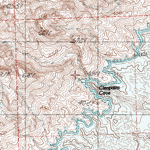 Topographic Map of Cleopatra Wash, NV