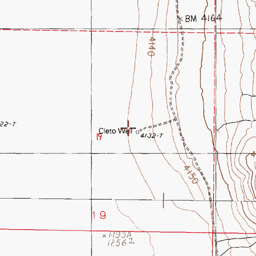 Topographic Map of Cleto Well, NV