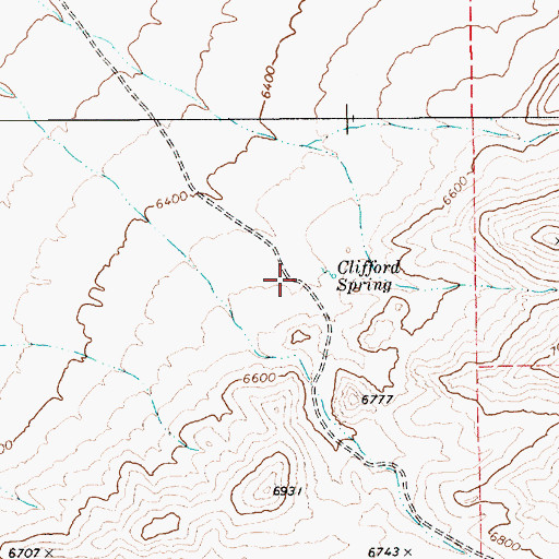 Topographic Map of Clifford Spring, NV