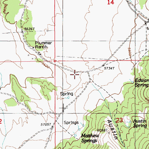 Topographic Map of Coal Canyon, NV