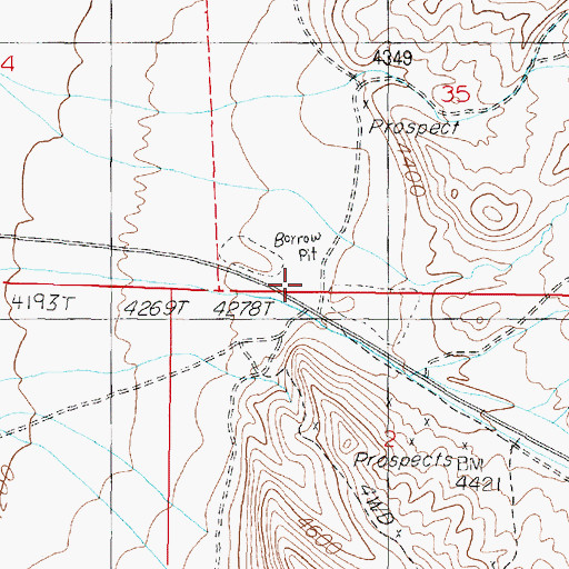 Topographic Map of Coal Canyon, NV