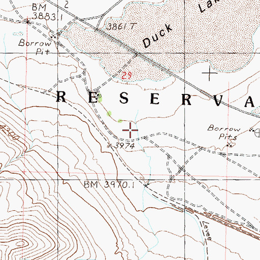 Topographic Map of Coal Creek, NV