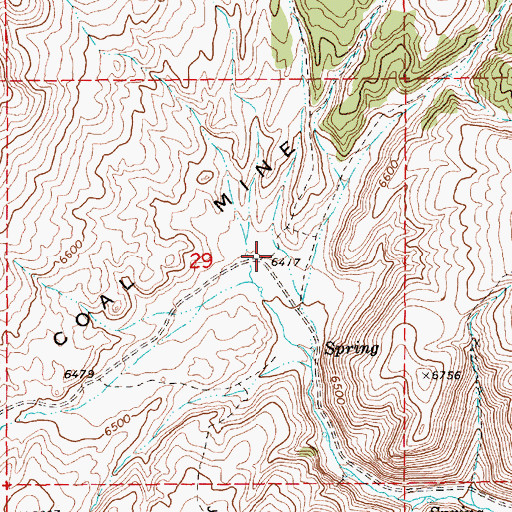 Topographic Map of Coal Mine Basin, NV