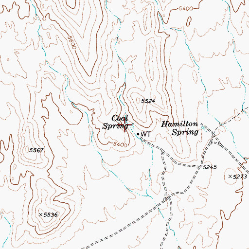 Topographic Map of Coal Spring, NV