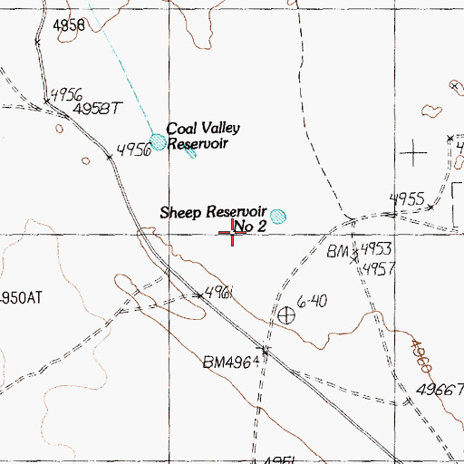 Topographic Map of Coal Valley, NV