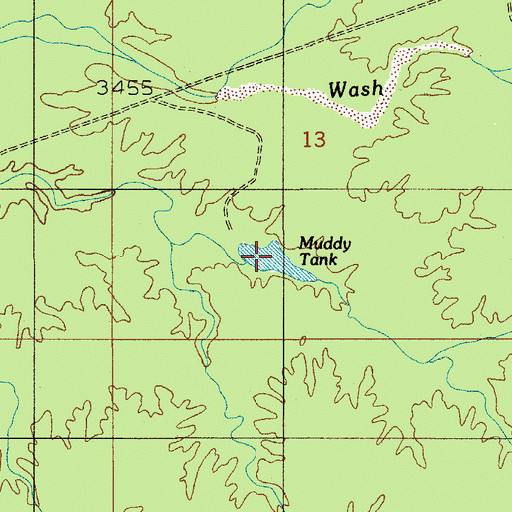 Topographic Map of Muddy Tank, AZ