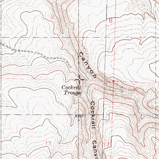 Topographic Map of Cockrell Canyon, NV