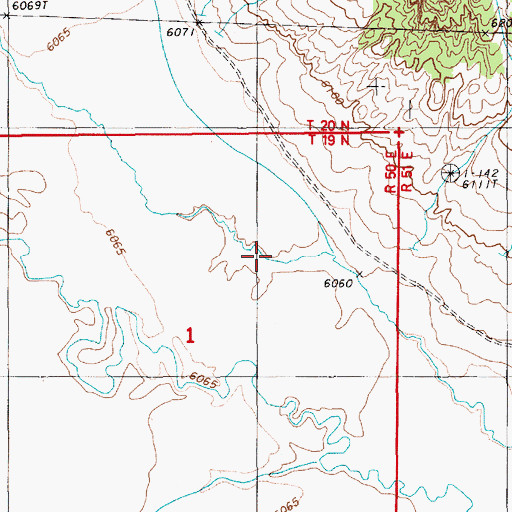 Topographic Map of Coils Creek, NV