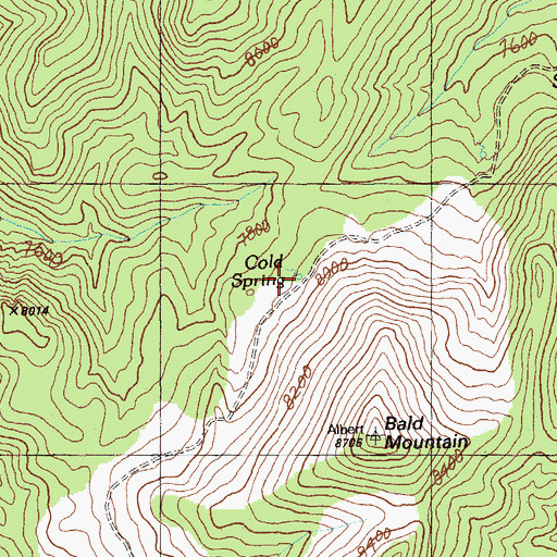 Topographic Map of Cold Spring, NV