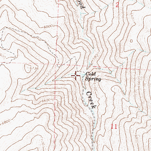 Topographic Map of Cold Spring, NV