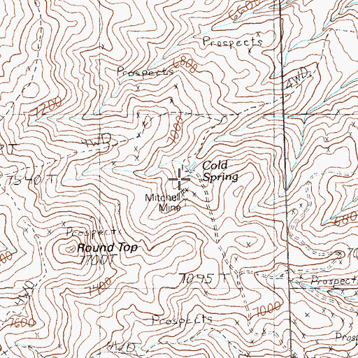 Topographic Map of Cold Spring, NV