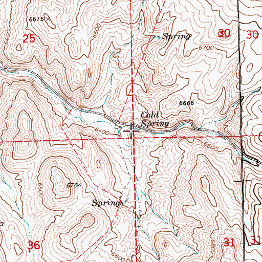 Topographic Map of Cold Spring, NV