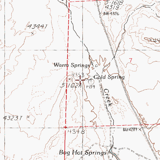 Topographic Map of Cold Spring, NV