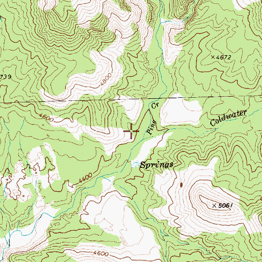 Topographic Map of Coldwater Creek, NV