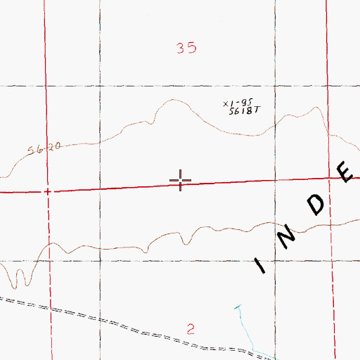Topographic Map of Cole Creek, NV