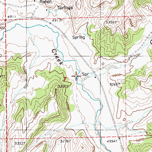 Topographic Map of Cole Creek, NV