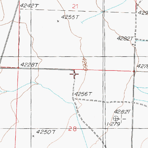 Topographic Map of Cole Ranch, NV