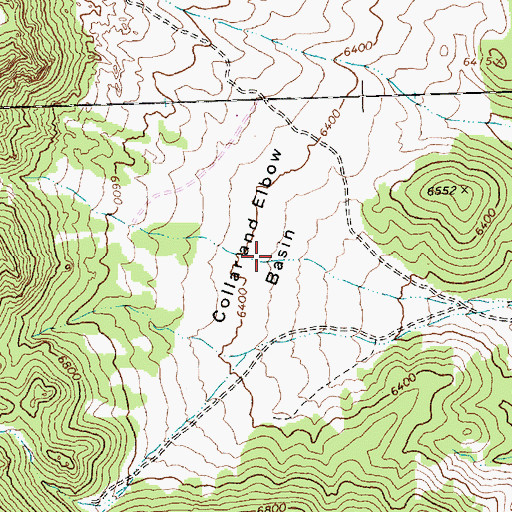 Topographic Map of Collar and Elbow Basin, NV
