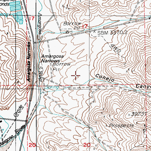Topographic Map of Conejo Canyon, NV