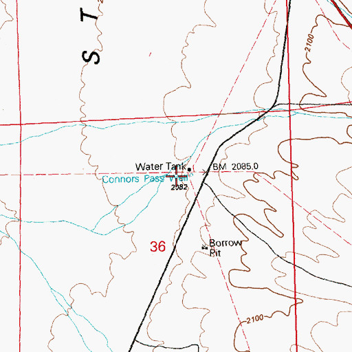 Topographic Map of Connors Pass Well, NV