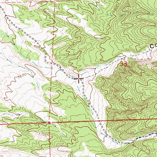 Topographic Map of Cook Canyon, NV