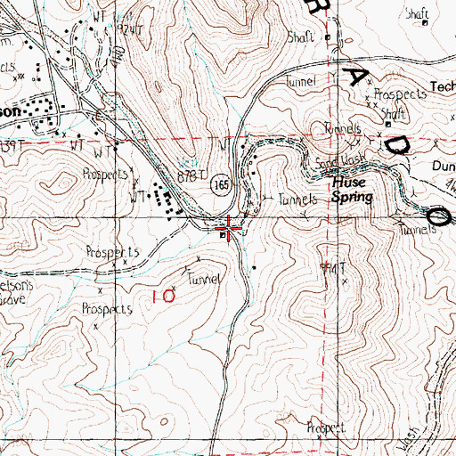 Topographic Map of Copper Canyon, NV