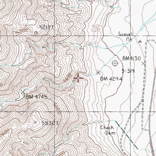 Topographic Map of Copper Canyon, NV