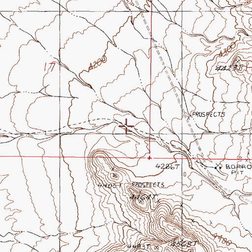 Topographic Map of Copper Kettle Canyon, NV