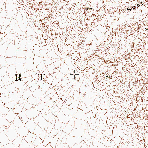 Topographic Map of Corkscrew Canyon, NV
