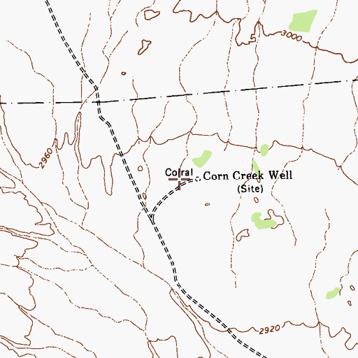 Topographic Map of Corn Creek Well, NV