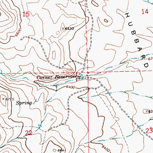 Topographic Map of Corner Reservoir, NV