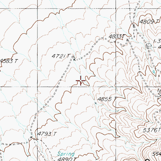 Topographic Map of Cornish Canyon, NV