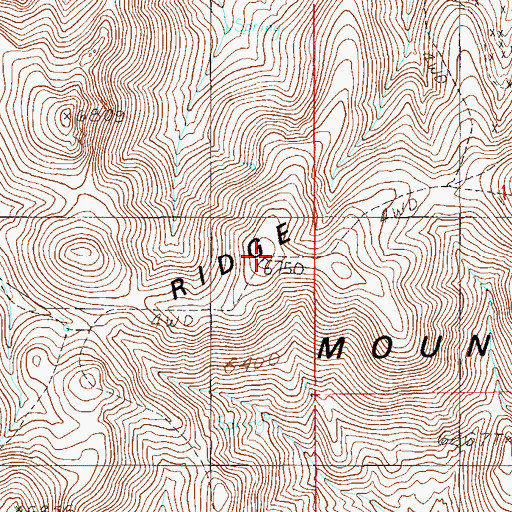 Topographic Map of Cornucopia Ridge, NV
