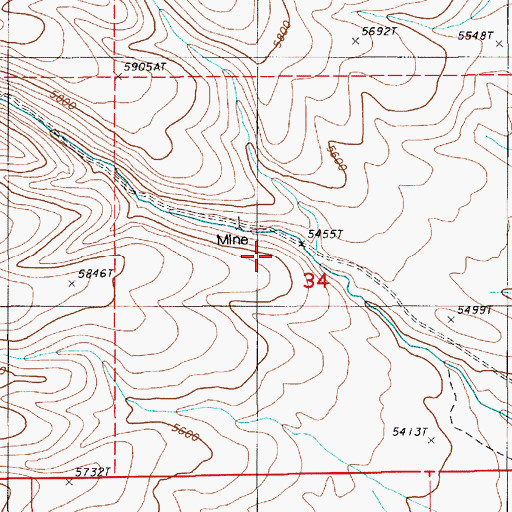 Topographic Map of Corral Canyon, NV