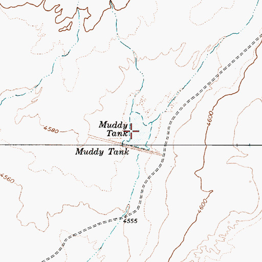 Topographic Map of Muddy Tank, AZ