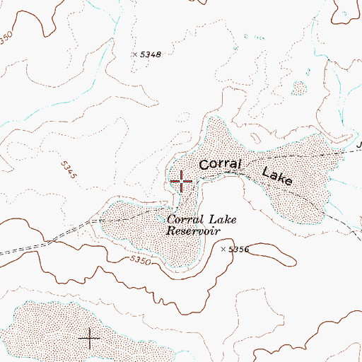 Topographic Map of Corral Lake, NV