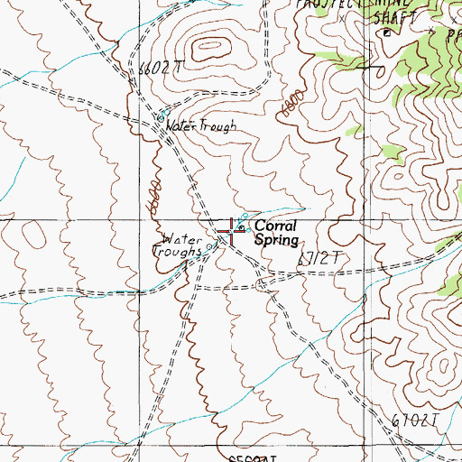 Topographic Map of Corral Spring, NV