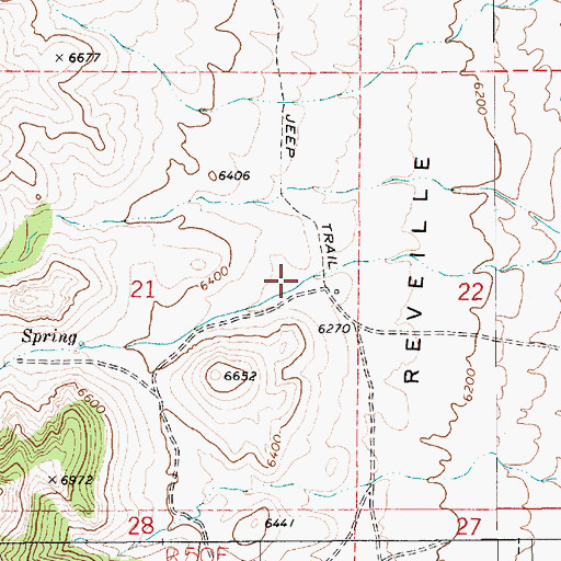 Topographic Map of Cottonwood Canyon, NV