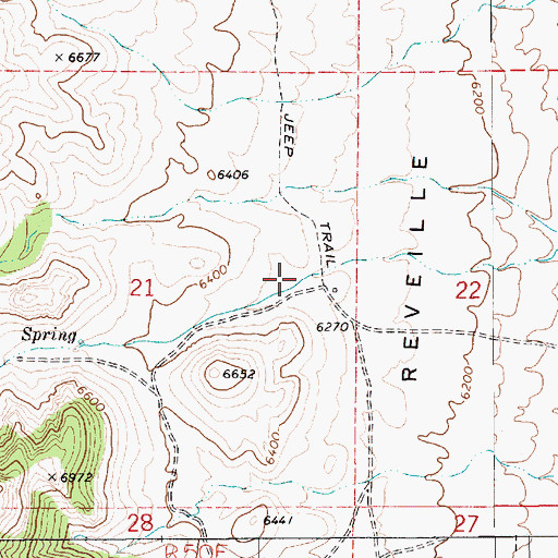 Topographic Map of Cottonwood Canyon, NV